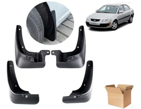Juego de 4 Guardabarros Kia Rio Jb 2006 - 2011 + Pernos Tipo Oem